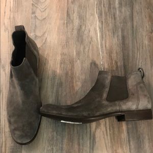 Gray Suede Chelsea Boots (New)